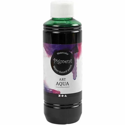 Nestemäinen vesivärimaali, vihreä, 250 ml / 1 pullo.