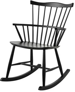 FDB Møbler J52G Keinutuoli Musta