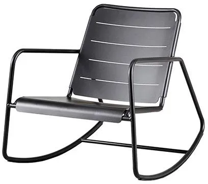 Cane-Line Copenhagen keinutuoli - Laavunharmaa / Alumiini