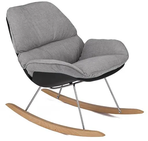 Milano keinutuoli harmaalla kankaalla