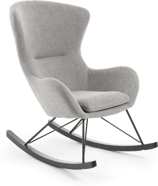 Vania, Keinutuoli, harmaa/musta, kangas