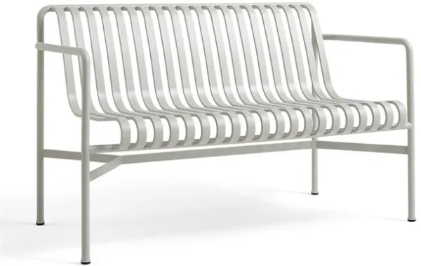 HAY Palissade Dining -penkki käsinojilla Sky Grey