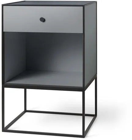 Audo Frame 49 Sivupöytä yhdellä laatikolla Tummanharmaa