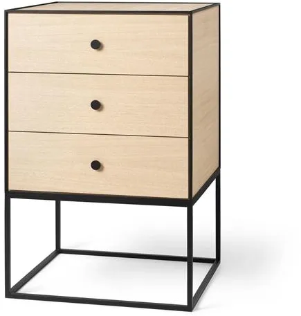 Audo Frame 49 Sivupöytä 3 Laatikkolla Tammi