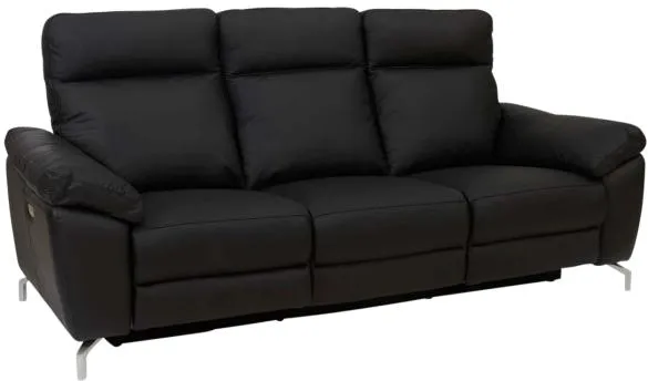 Furnhouse Selesta 3-istuttava musta nahka 222x96x101cm