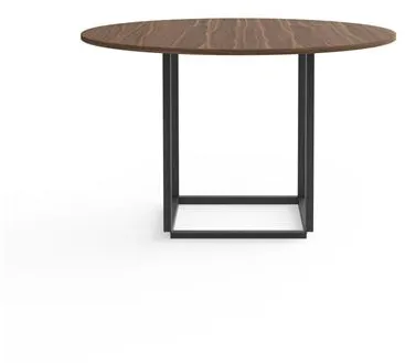 New Works Florence Ruokapöytä Ø120 Pähkinä Mustalla Jalustalla
