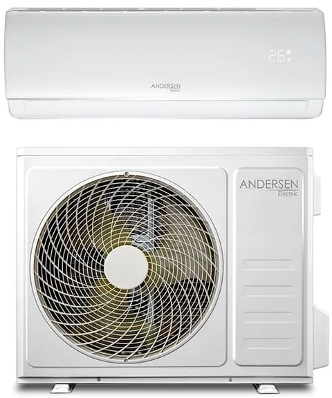 Andersen Electric AE 18000 Ilma/Ilma-lämpöpumppu WiFi:llä, 6 kW, 5–135 m², valkoinen